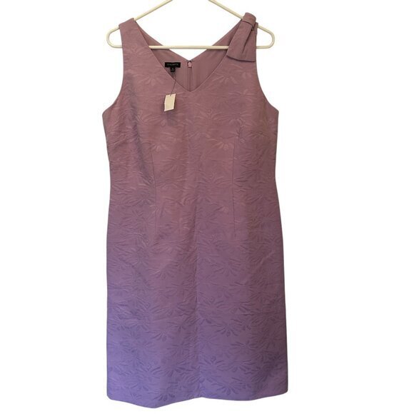 NWT Talbots lavender floral Matelassé Bow Detail Shift Dress sz 10--SOLD OUT - Picture 5 of 15